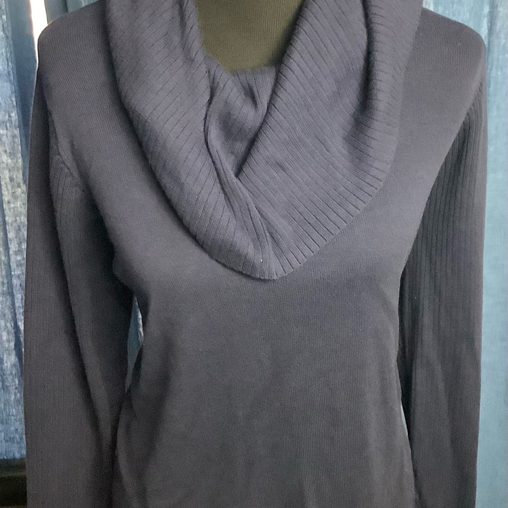 Crown & Ivy Gray Cowl Neck Sweater
